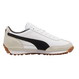 Puma Mens Easy Rider Vintage Leather Low Sneakers / White/Black